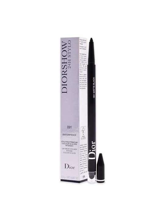 Dior show 24H Stylo Intense Waterproof Eyeliner donna 0,2g Numero 091 Matte Black Dior www.essenzetotalstyle.com 