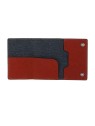 Piquadro Leather Square Card Holder with Sliding System Orange Unisex