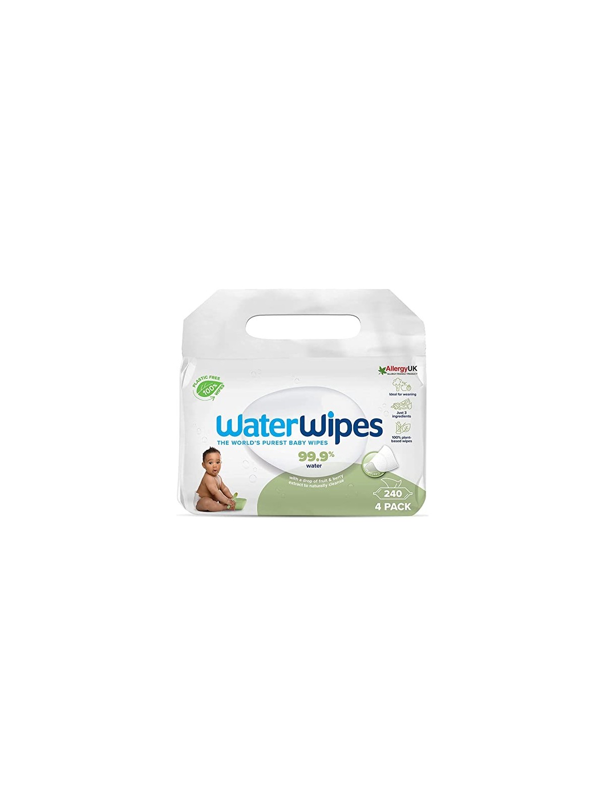 Salviettine umidificate Soapberry per bambini Waterwipes 4x60 pz