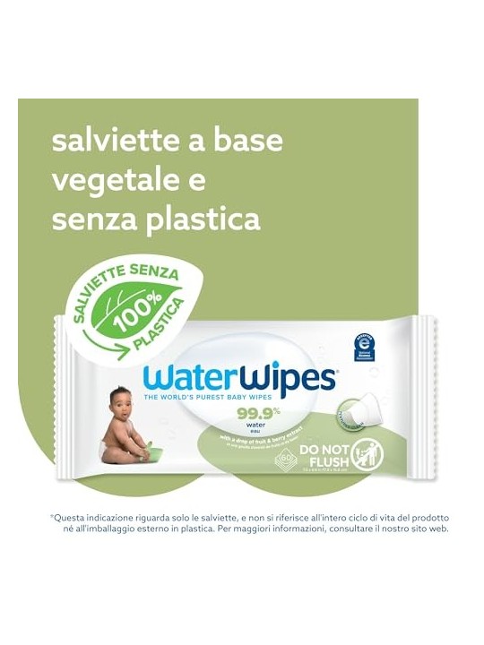 Salviettine umidificate Soapberry per bambini Waterwipes 4x60 pz