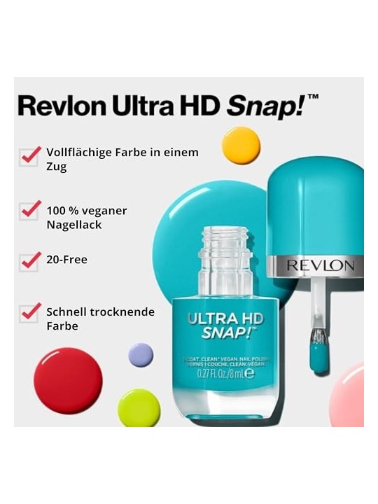Smalto unghie Revlon Mass Market ULTRA HD SNAP! 001-early bird 8ml donna