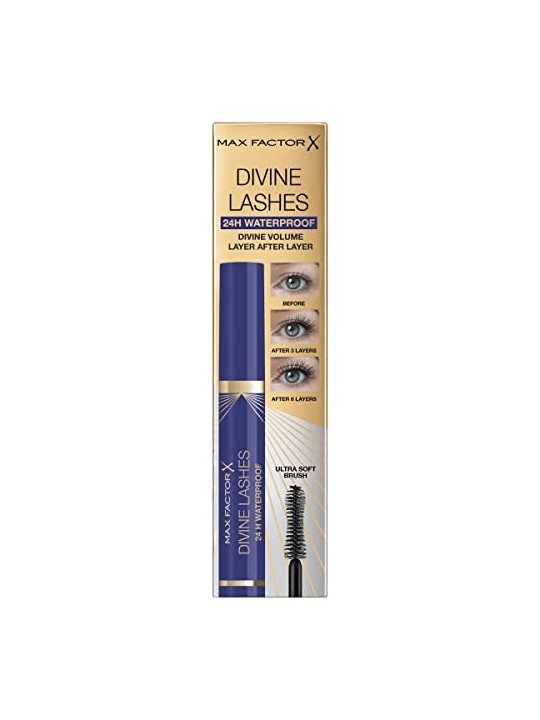 Max Factor Mascara Divine Lashes 24H Waterproof Mascara volume waterproof 9 ml donna Black