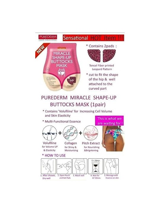 PUREDERM Miracle ShapeUp Glutei Maschera maschera modellante glutei 40g Purederm www.essenzetotalstyle.com 