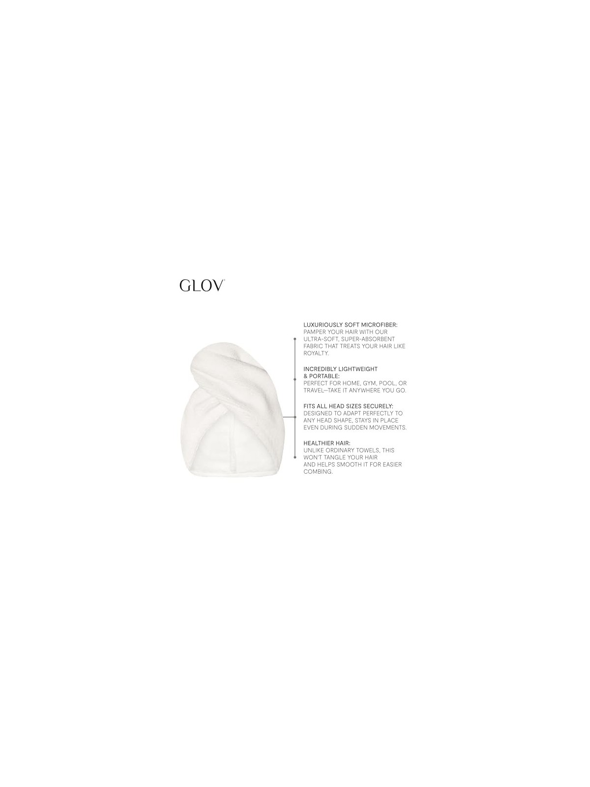 GLOV Hair Wrap Morbido turbante per capelli di Cheetah