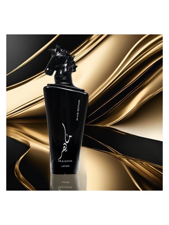 Lattafa Maahir Black Edition eau de parfum Spray 100ml Lattafa Perfumes www.essenzetotalstyle.com 