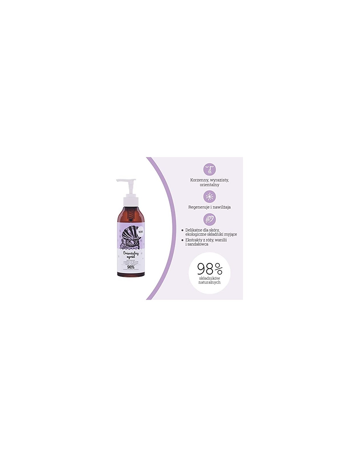 YOPE Shampoo naturale per capelli Oriental Garden 300ml