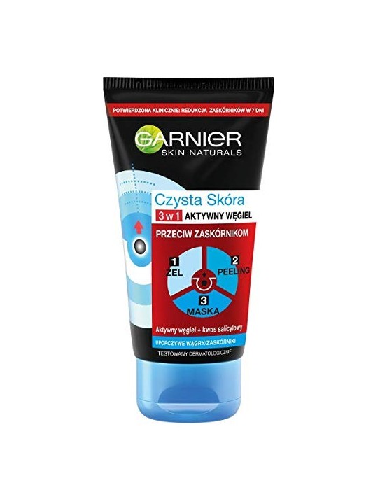 GARNIER Clean Skin Intensive Charcoal gel 3in1