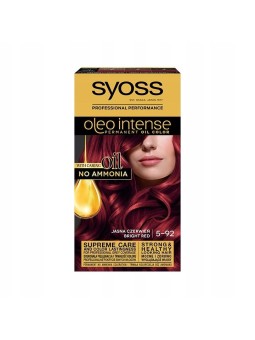 Syoss Oleo Intense Tinta Permanente per Capelli a Olio 50 ml 592 Rosso Brillante donna