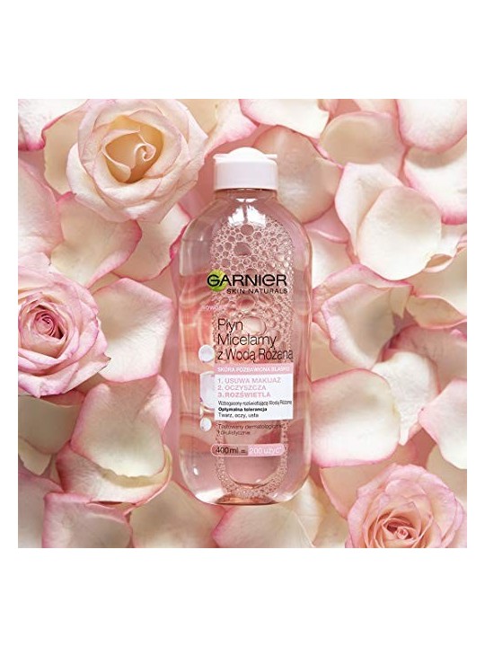 GARNIER Skin Naturals Fluido micellare alla rosa per il viso 400ml