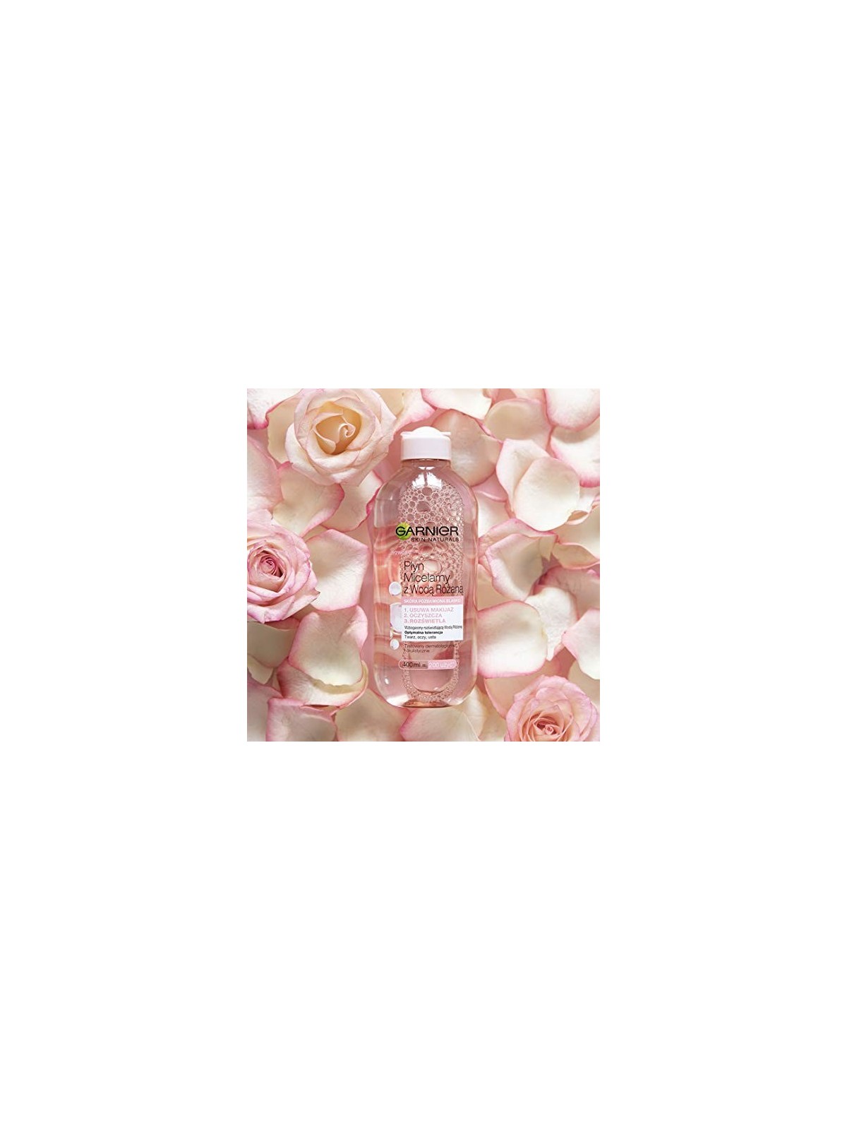 GARNIER Skin Naturals Fluido micellare alla rosa per il viso 400ml
