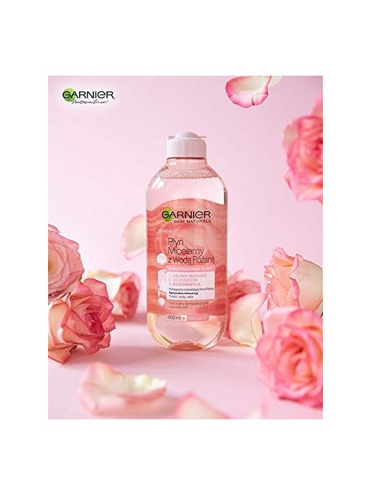 GARNIER Skin Naturals Fluido micellare alla rosa per il viso 400ml
