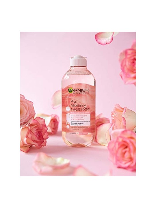 GARNIER Skin Naturals Fluido micellare alla rosa per il viso 400ml