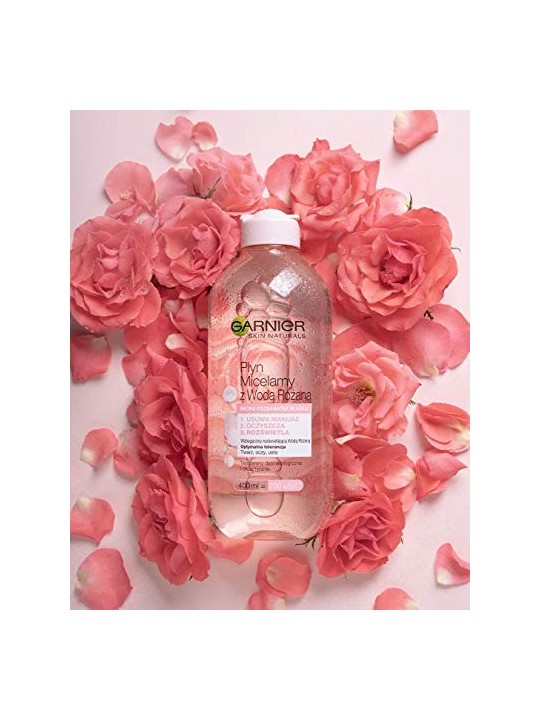 GARNIER Skin Naturals Fluido micellare alla rosa per il viso 400ml