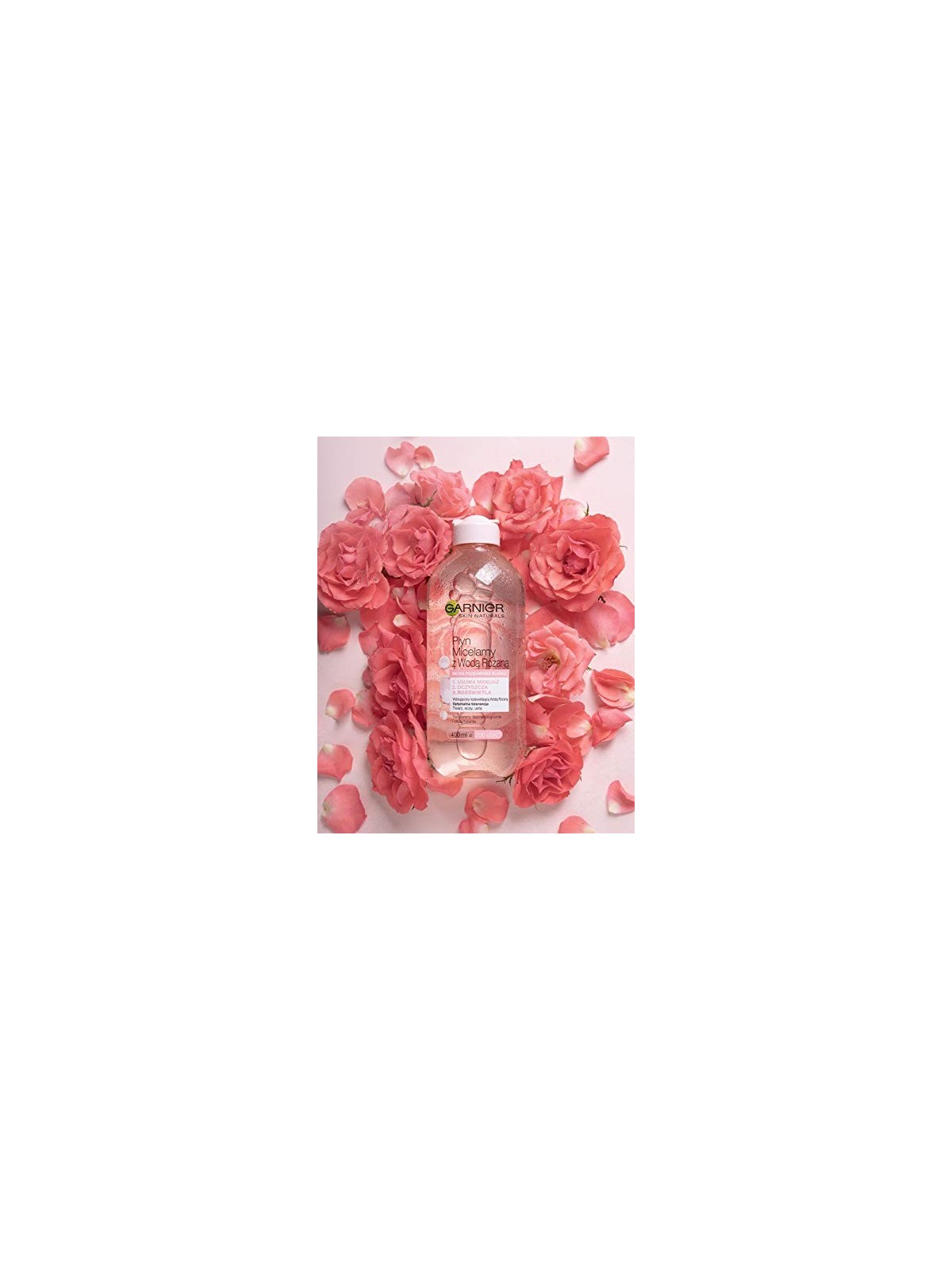 GARNIER Skin Naturals Fluido micellare alla rosa per il viso 400ml