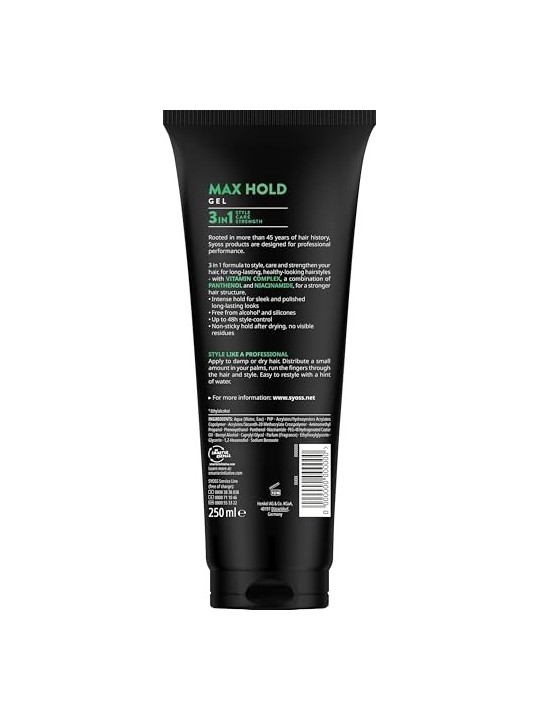 SYOSS Gel Max Hold gel per capelli per una tenuta mega-forte