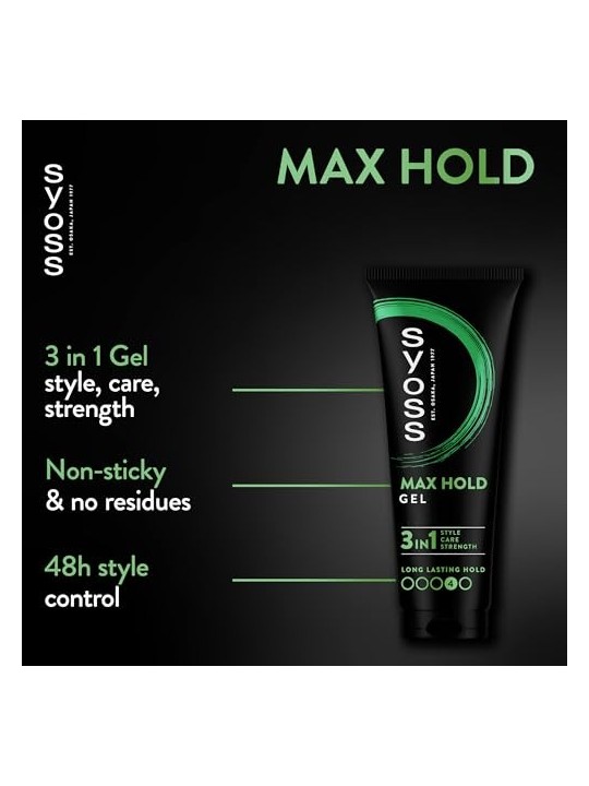 SYOSS Gel Max Hold gel per capelli per una tenuta mega-forte