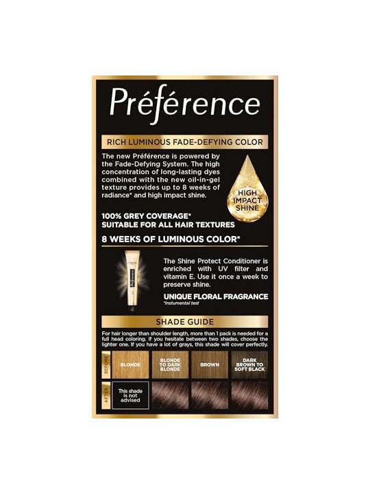 LOREAL Preference Hair Dye 40 Tahiti Brown