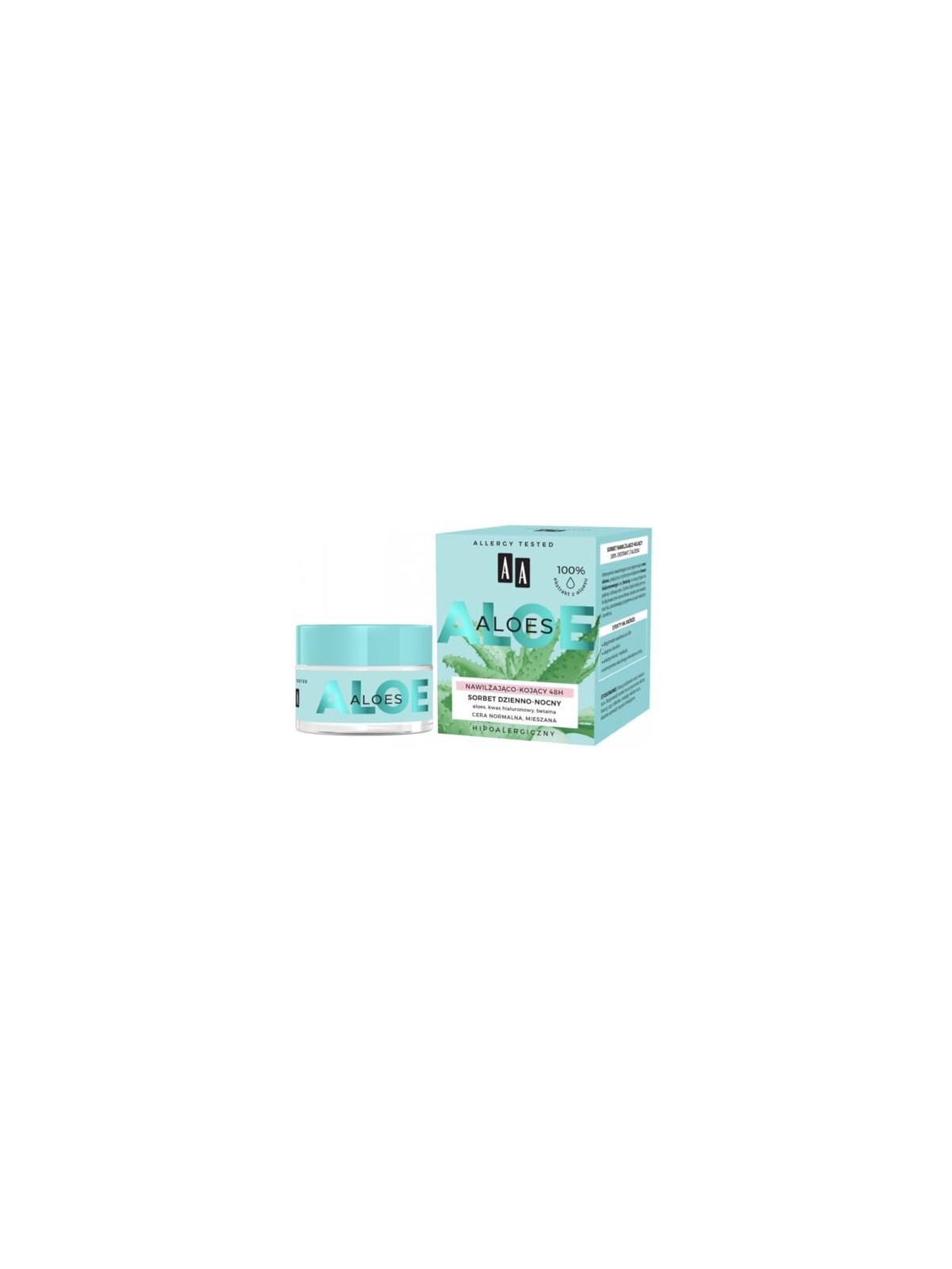 Sorbetto idratante e lenitivo AA Aloes 100% Estratto di Aloe Vera
