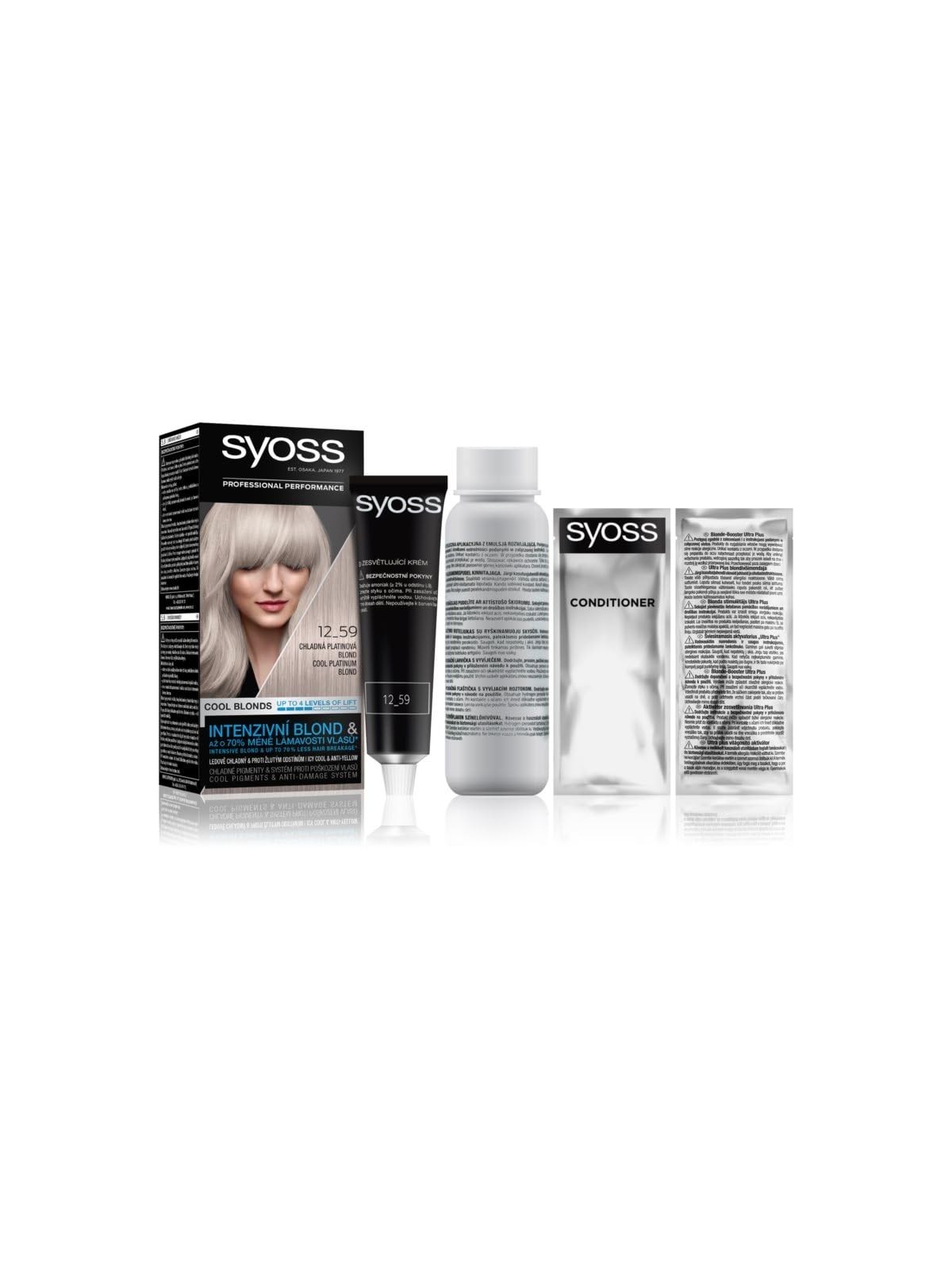 Syoss Permanent Hair Color 1259 Cool Platinum Blonde