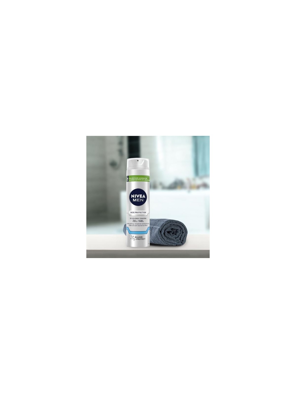 NIVEA Men Skin Protection Silver Protect gel da barba 200ml
