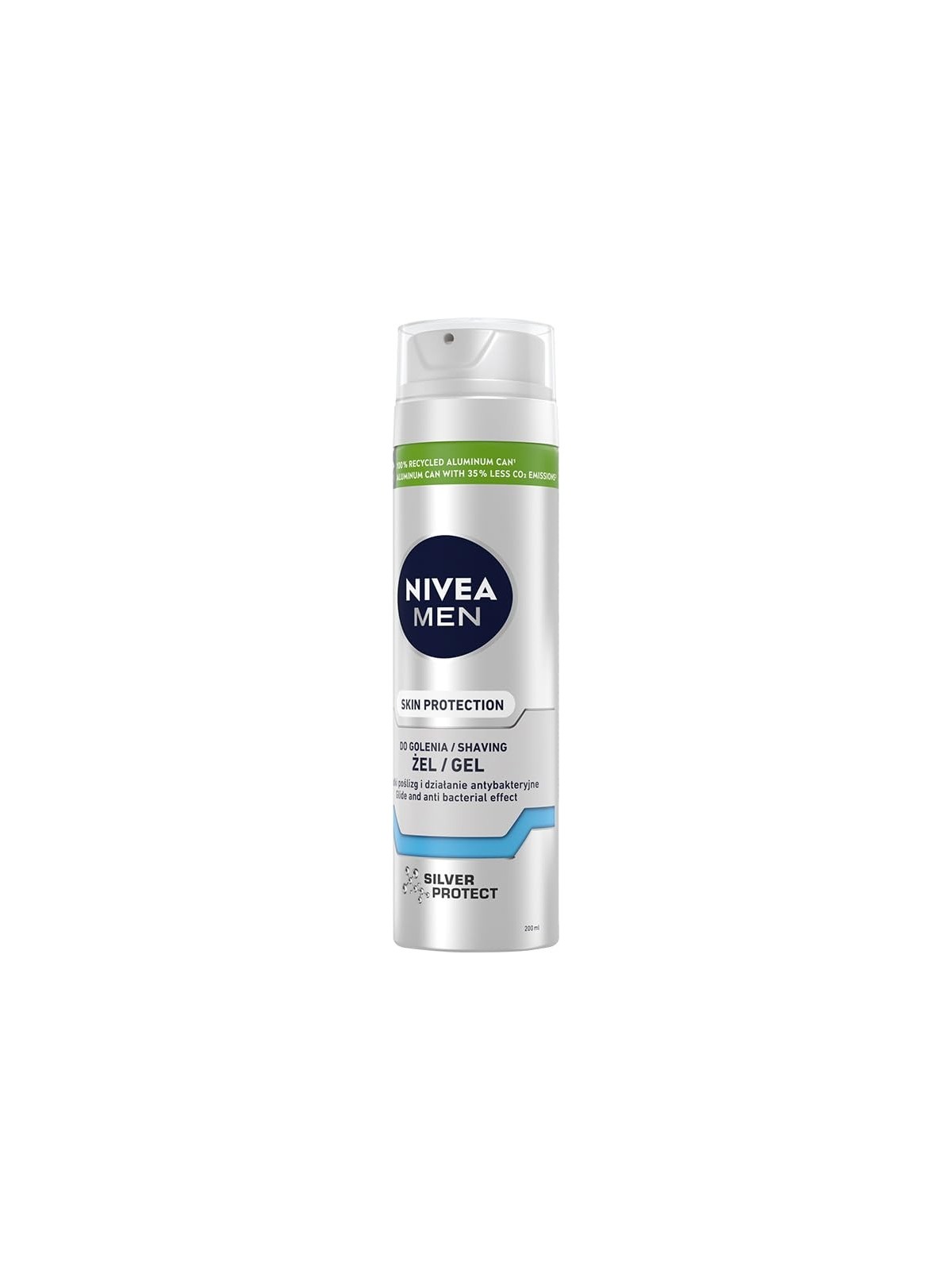 NIVEA Men Skin Protection Silver Protect gel da barba 200ml
