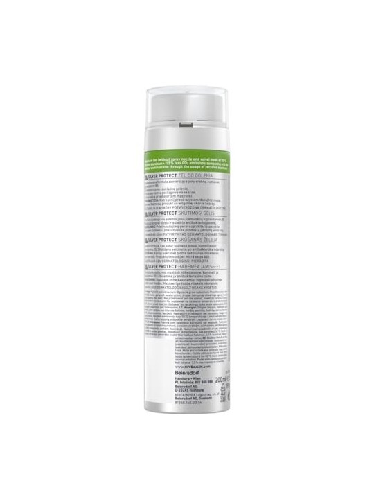NIVEA Men Skin Protection Silver Protect gel da barba 200ml