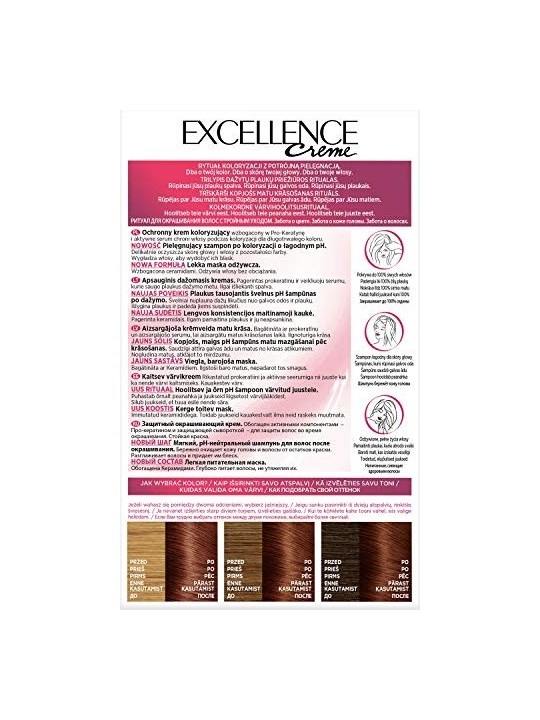 Tintura per capelli Excellence Creme 454 Castano Rame Mogano