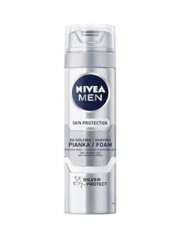 NIVEA Men Skin Protection Silver Protect schiuma da barba 200ml