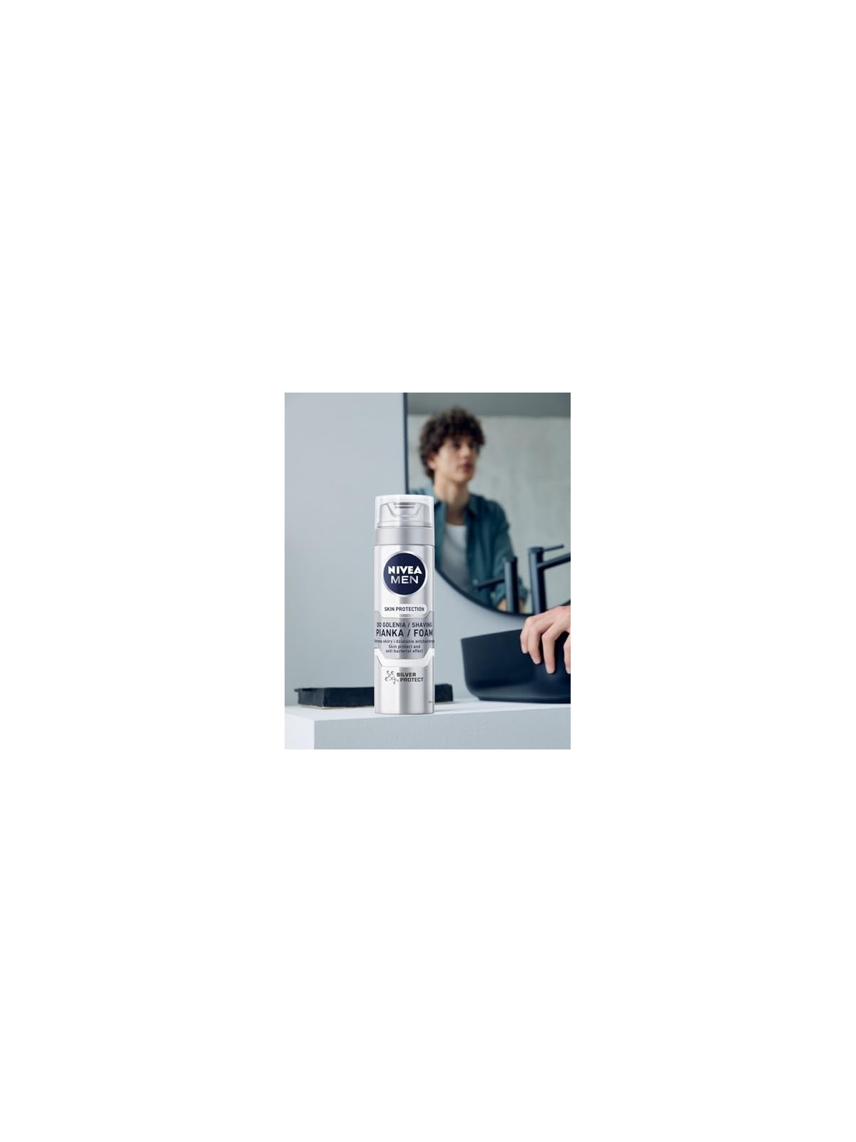NIVEA Men Skin Protection Silver Protect schiuma da barba 200ml