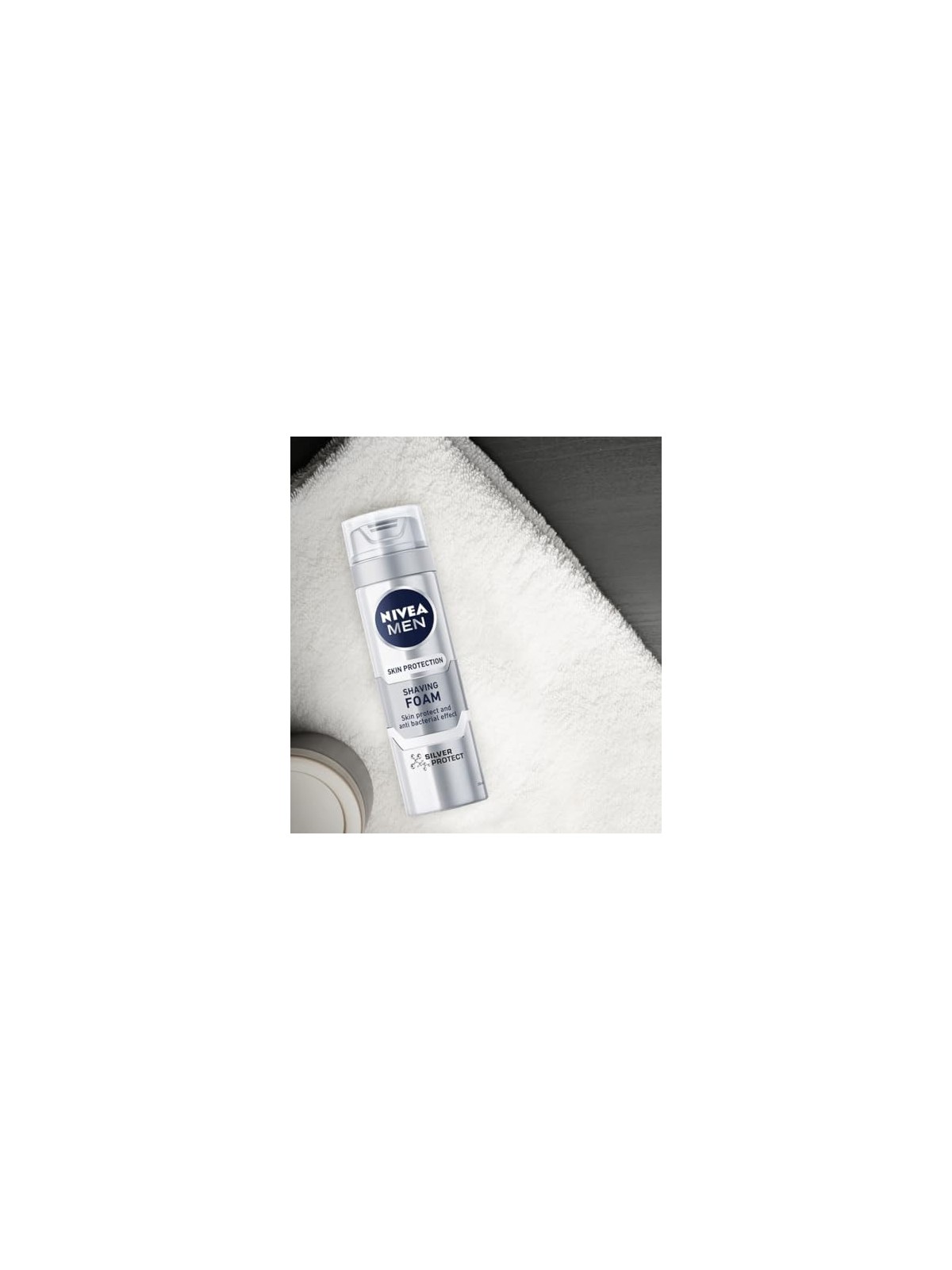 NIVEA Men Skin Protection Silver Protect schiuma da barba 200ml