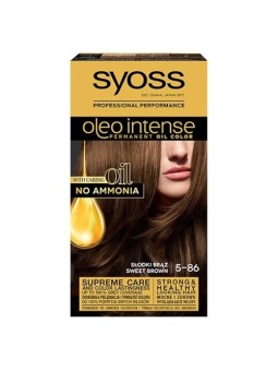 Syoss Oleo Intense Tinta Permanente per Capelli a Olio 50 ml 586 Marrone Dolce donna