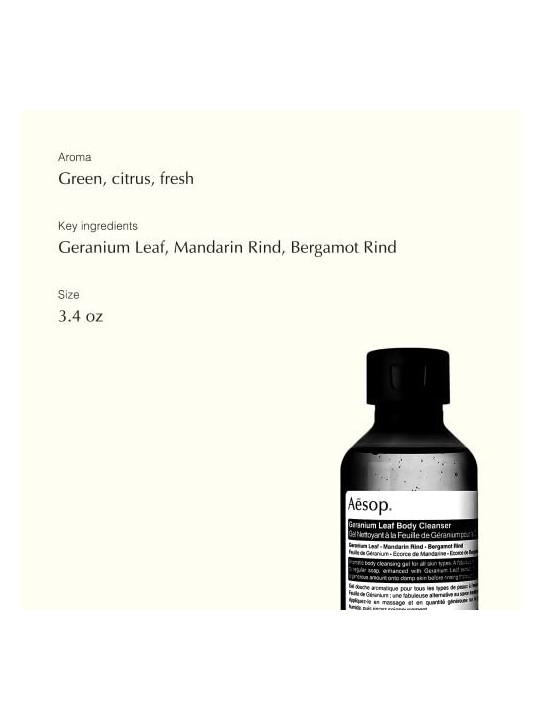 Aesop Geranium Leaf Body Cleanser For All Skin Types 100ml