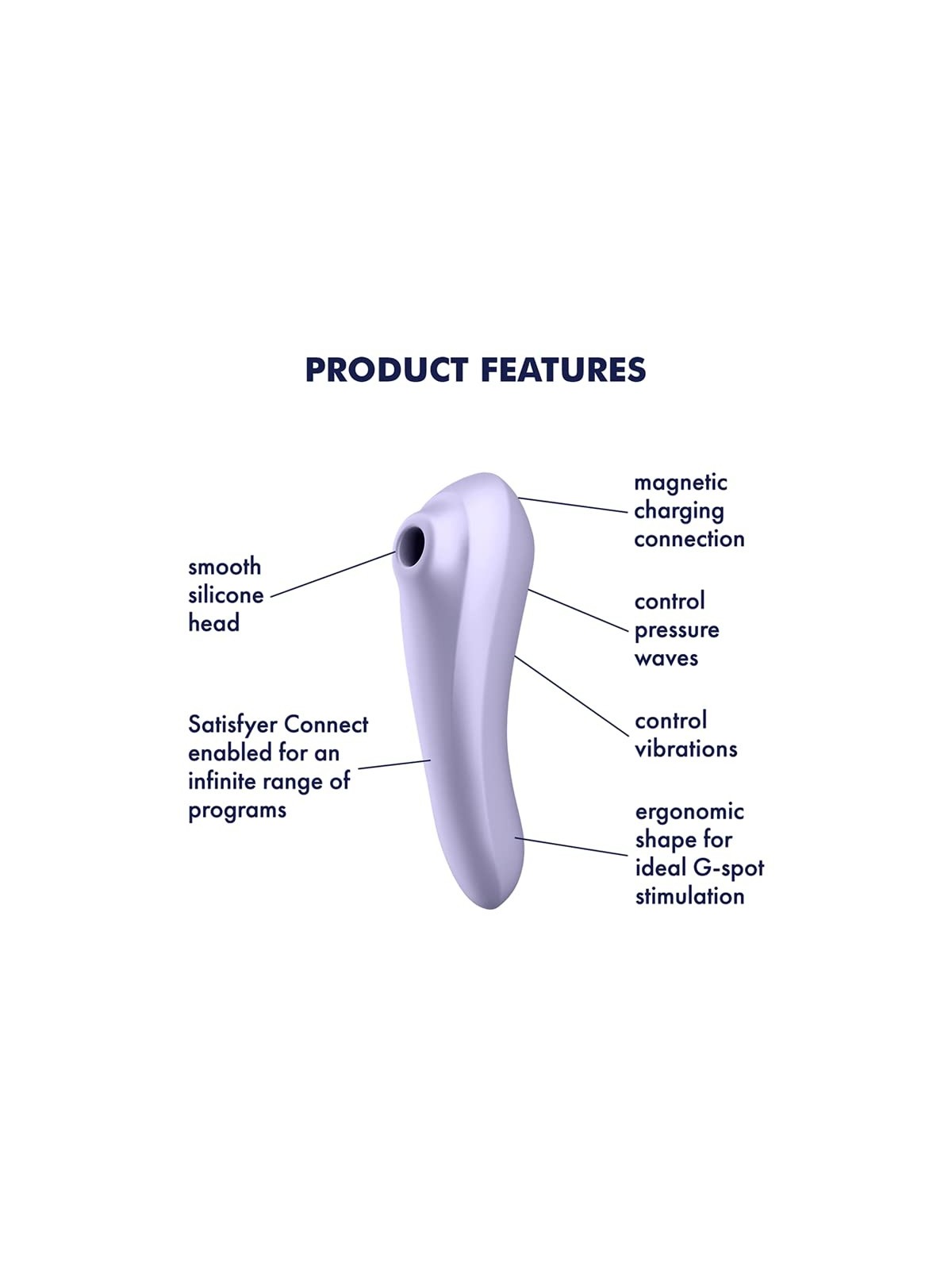 Dual Pleasure Air Pulse Vibrator with Bluetooth