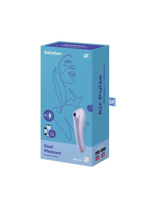 Dual Pleasure Air Pulse Vibrator with Bluetooth