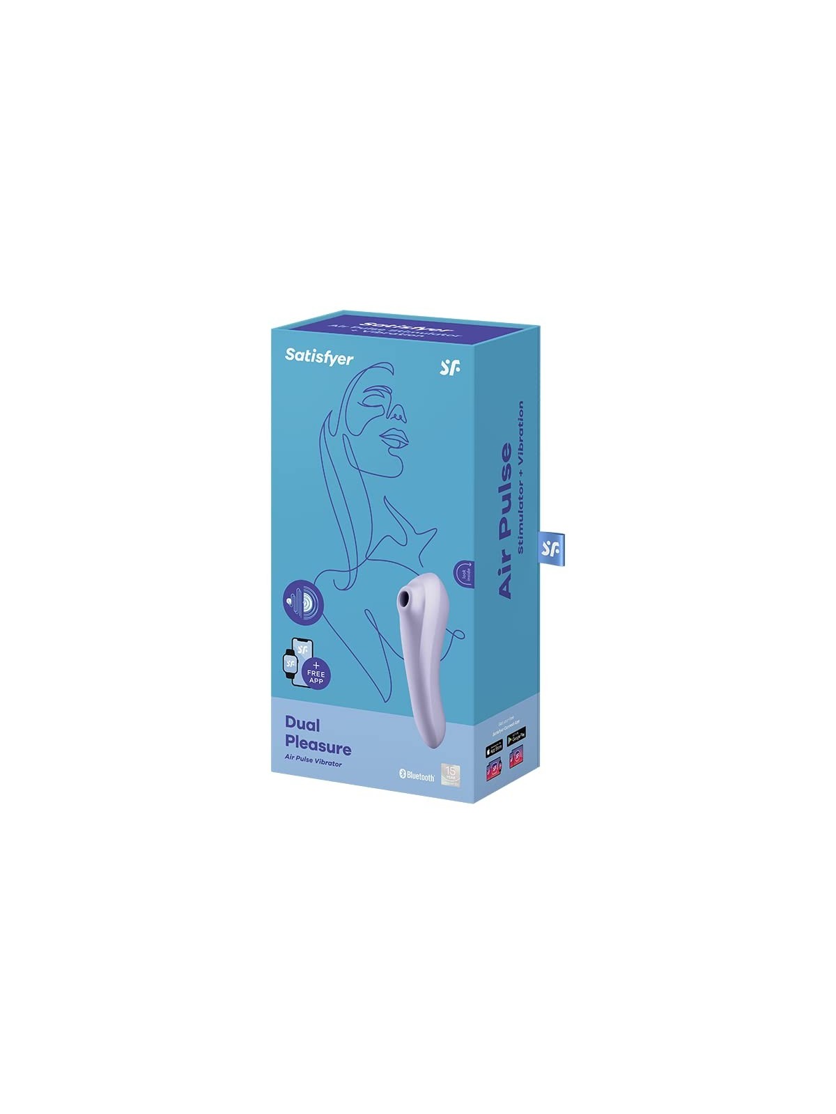 Dual Pleasure Air Pulse Vibrator with Bluetooth