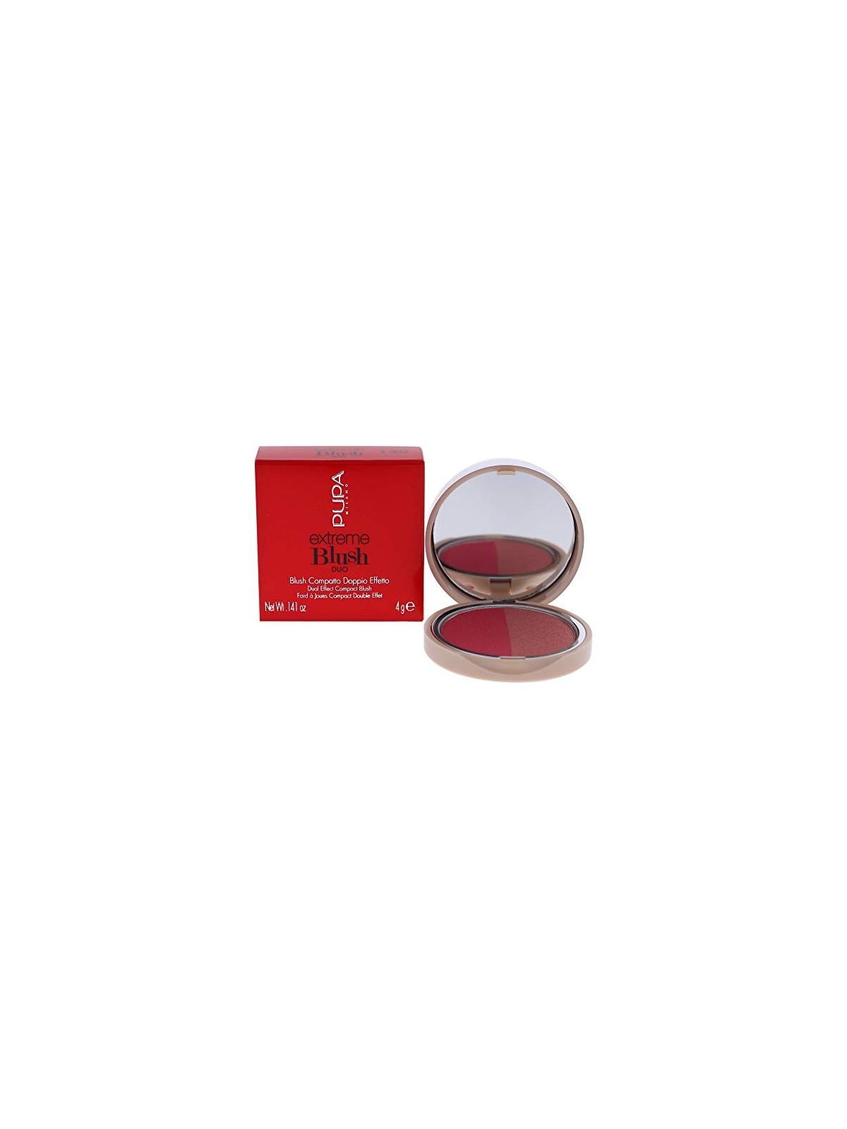 Pupa Extreme Blush DUO Blush in Polvere 4 g 140 Radiant Flamingo Glow Creamy donna