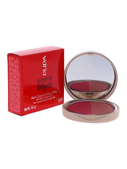 Pupa Extreme Blush DUO Blush in Polvere 4 g 140 Radiant Flamingo Glow Creamy donna
