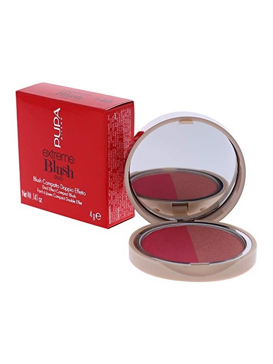 Pupa Extreme Blush DUO Blush in Polvere 4 g 140 Radiant Flamingo Glow Creamy donna