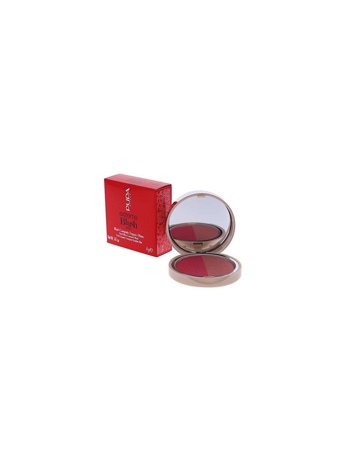 Pupa Extreme Blush DUO Blush in Polvere 4 g 140 Radiant Flamingo Glow Creamy donna