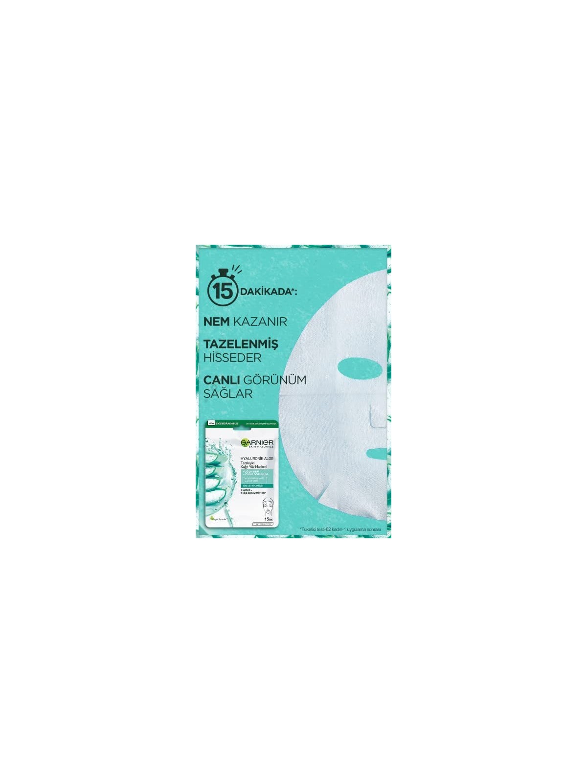 Maschera viso GARNIER Hyaluronic Aloe Serum Tissue Mask 28g