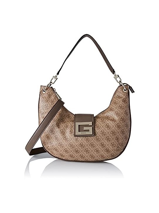 Borsa Hobo Guess Brightside Poliuretano Latte Donna