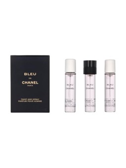 Chanel Bleu De Chanel Pour Homme Giftset uomo 60ml 3x eau de parfum Spray Refill 20ml - Twist and Spray - Travel Sprays