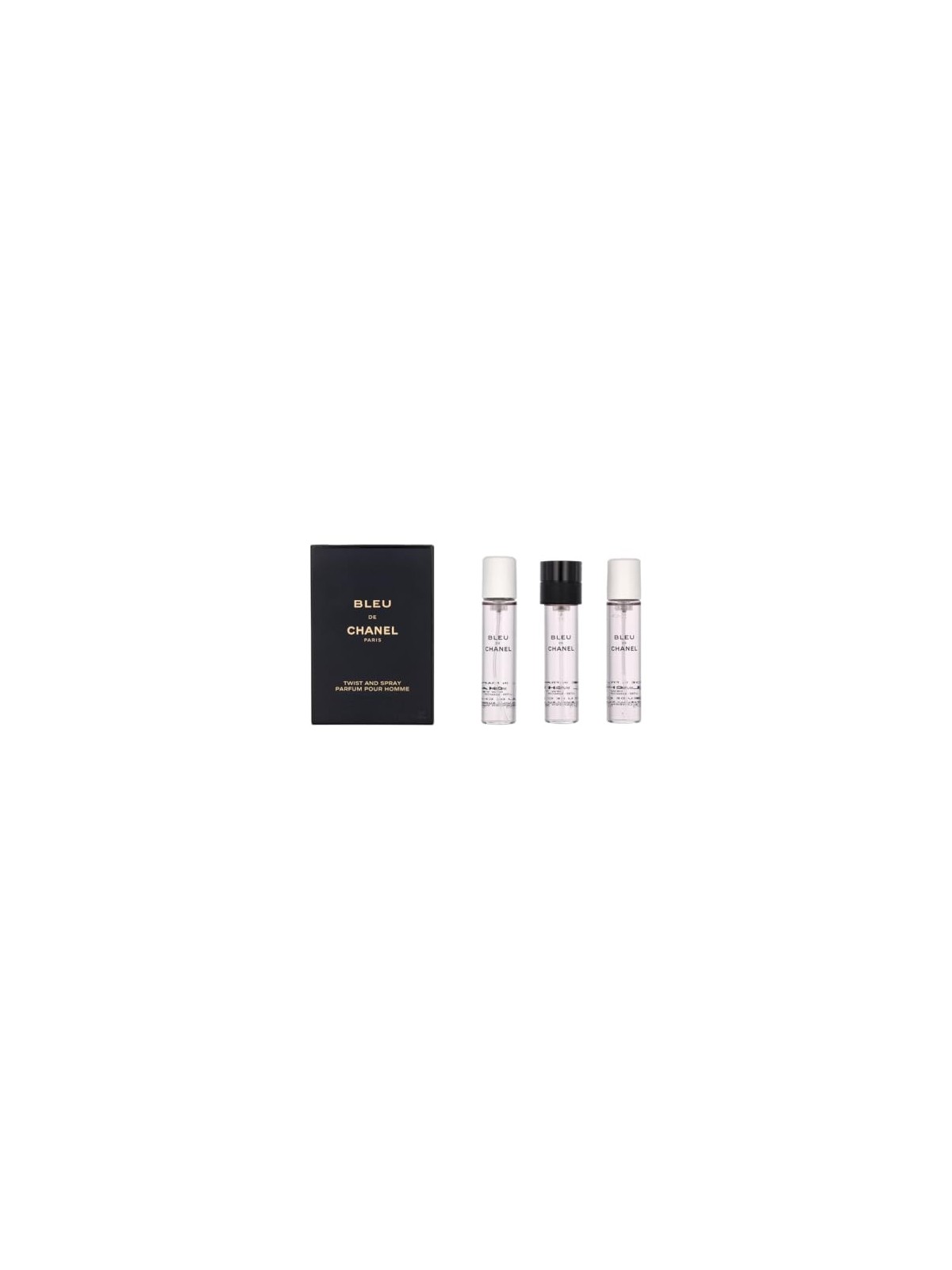 Chanel Bleu De Chanel Pour Homme Giftset uomo 60ml 3x eau de parfum Spray Refill 20ml - Twist and Spray - Travel Sprays