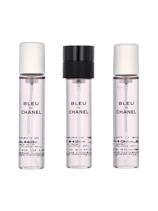 Chanel Bleu De Chanel Pour Homme Giftset uomo 60ml 3x eau de parfum Spray Refill 20ml - Twist and Spray - Travel Sprays