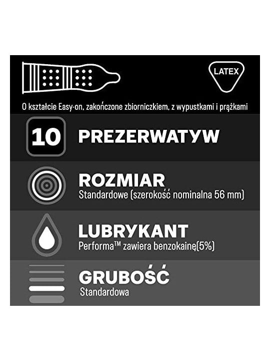 DUREX Performax Preservativi intensi che prolungano il rapporto 10 pz