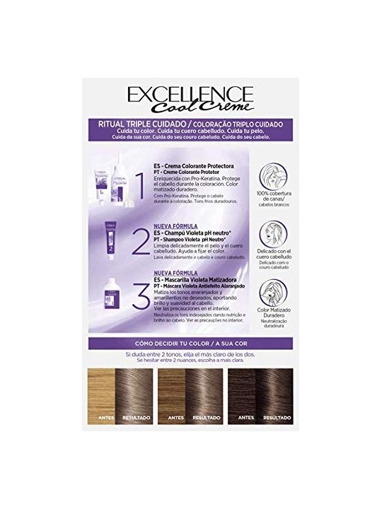 L'Orï¿½ï¿½al Paris EXCELLENCE Crema tinta 711biondo cenere intenso 192ml unisex
