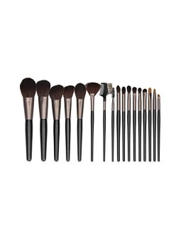 MIMO Black Makeup Brush Set 18 pcs Women's Brushes
