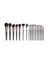 MIMO Black Makeup Brush Set 18 pcs Women's Brushes