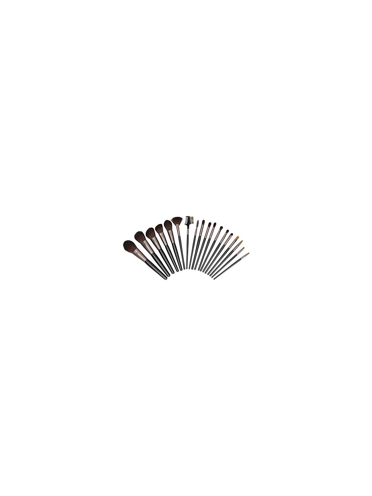 MIMO Black Makeup Brush Set 18 pcs Women's Brushes