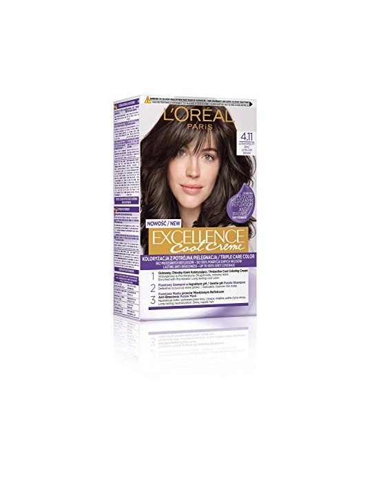 Tintura per capelli Excellence Cool Creme 411 Ultra Ash Brown